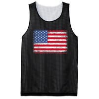 Vintage Usa Patriotic American Flag For Us Mesh Reversible Basketball Jersey Tank