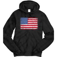 Vintage Usa Patriotic American Flag For Us Tie Dye Hoodie