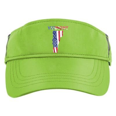 Vermont Usa Proud United States America Patriot Flag Vt Us Gift Adult Drive Performance Visor