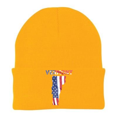 Vermont Usa Proud United States America Patriot Flag Vt Us Gift Knit Cap Winter Beanie