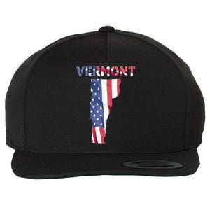 Vermont Usa Proud United States America Patriot Flag Vt Us Gift Wool Snapback Cap