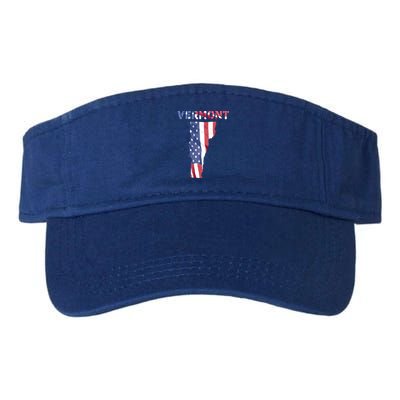 Vermont Usa Proud United States America Patriot Flag Vt Us Gift Valucap Bio-Washed Visor