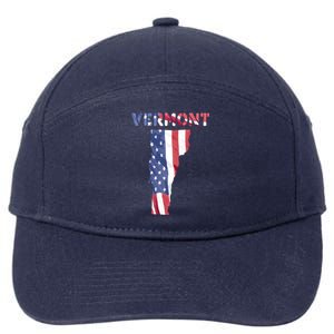 Vermont Usa Proud United States America Patriot Flag Vt Us Gift 7-Panel Snapback Hat