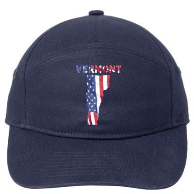 Vermont Usa Proud United States America Patriot Flag Vt Us Gift 7-Panel Snapback Hat