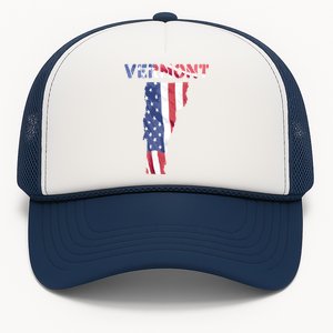 Vermont Usa Proud United States America Patriot Flag Vt Us Gift Trucker Hat