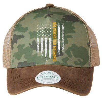 Vintage Usa Refrigeration Mechanic Distressed American Flag Legacy Tie Dye Trucker Hat