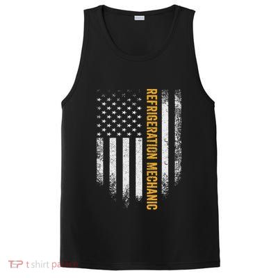 Vintage Usa Refrigeration Mechanic Distressed American Flag PosiCharge Competitor Tank