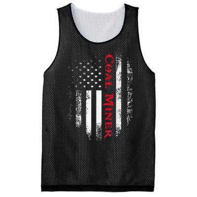 Vintage Usa Red White Coal Miner American Flag Gift Mesh Reversible Basketball Jersey Tank