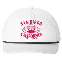 Vintage UFO Road Trip San Diego California Souvenir Snapback Five-Panel Rope Hat