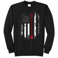 Vintage Usa Red White Archery Arrow American Flag Sweatshirt