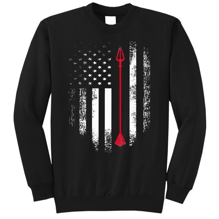 Vintage Usa Red White Archery Arrow American Flag Sweatshirt