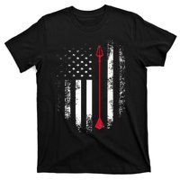 Vintage Usa Red White Archery Arrow American Flag T-Shirt