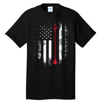 Vintage Usa Red White Archery Arrow American Flag Tall T-Shirt