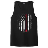 Vintage Usa Red White Archery Arrow American Flag PosiCharge Competitor Tank