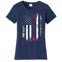 Vintage USA Red White Archery Arrow American Flag Women's T-Shirt