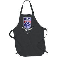 Volleyball USA Support The Team Shirt USA Flag Beach TShirt Full-Length Apron With Pockets