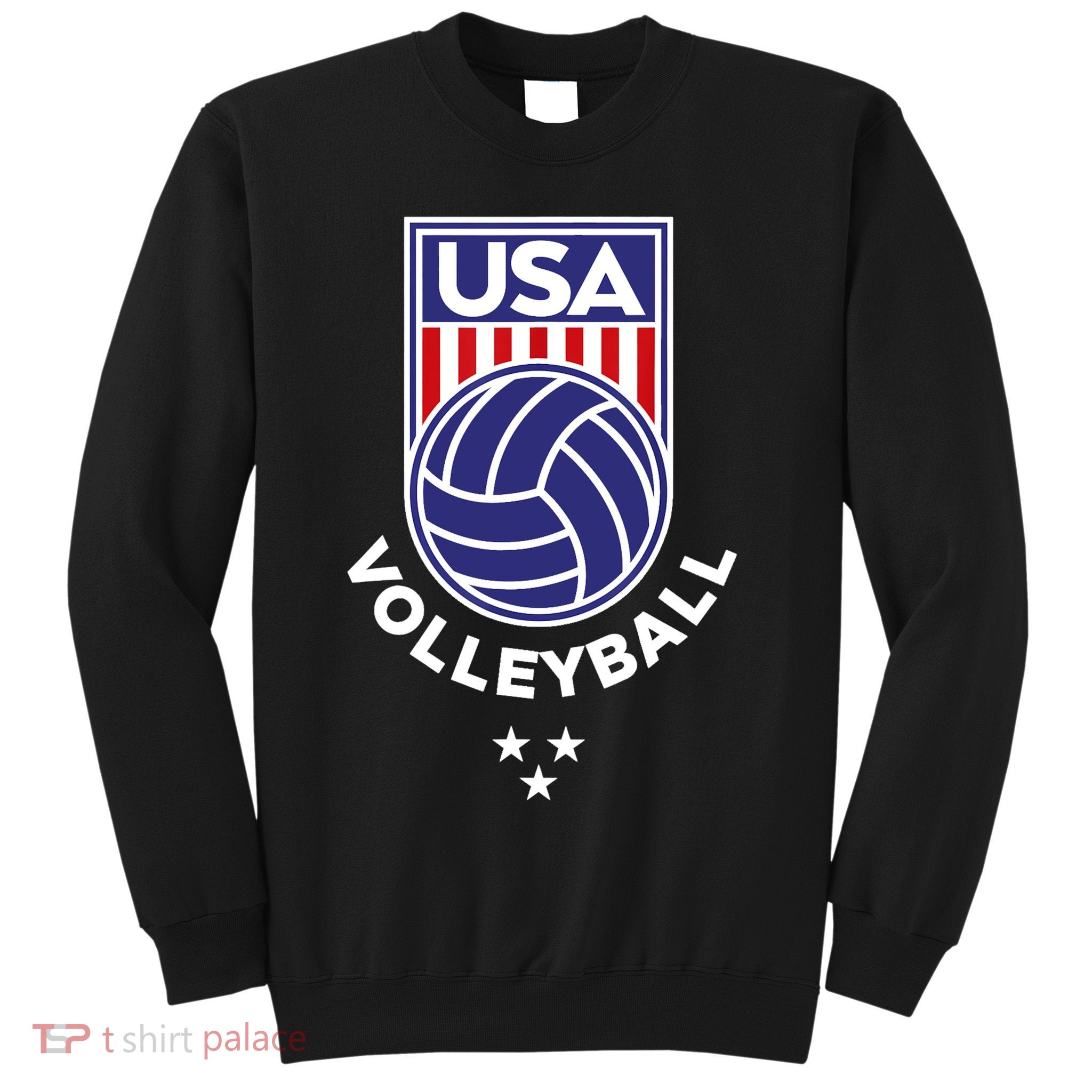 Volleyball USA Support The Team Shirt USA Flag Beach TShirt Sweatshirt