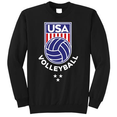 Volleyball USA Support The Team Shirt USA Flag Beach TShirt Sweatshirt