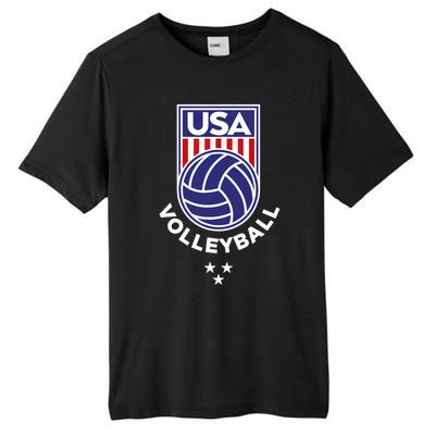 Volleyball USA Support The Team Shirt USA Flag Beach TShirt Tall Fusion ChromaSoft Performance T-Shirt