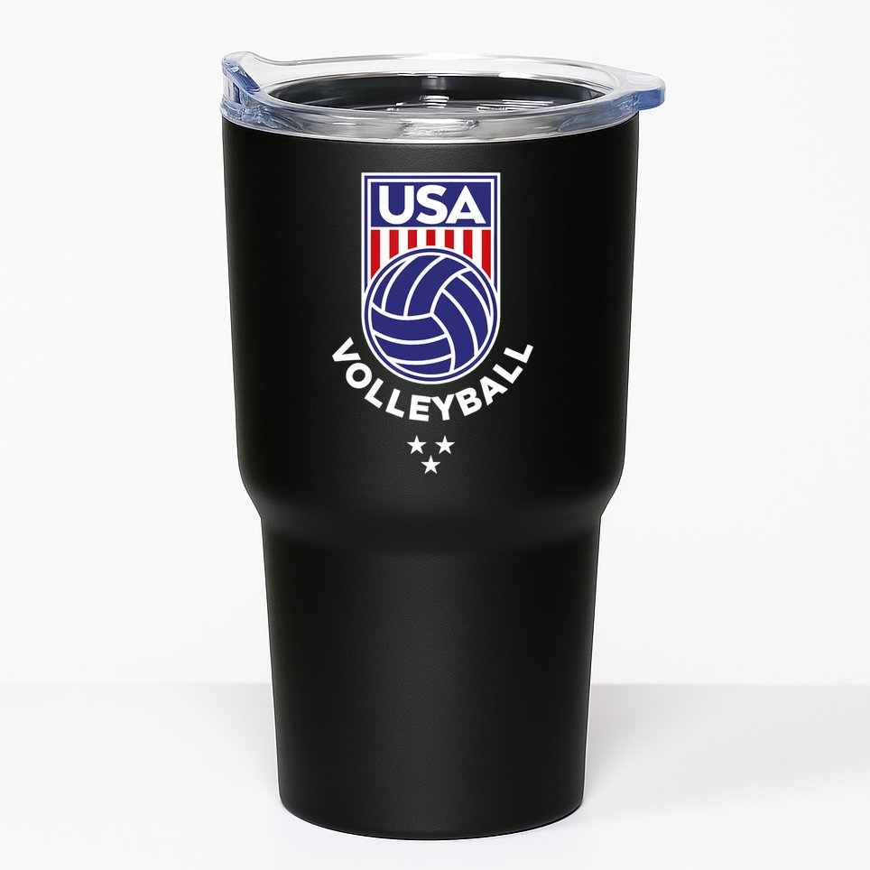 Volleyball USA Support The Team Shirt USA Flag Beach TShirt Tumbler