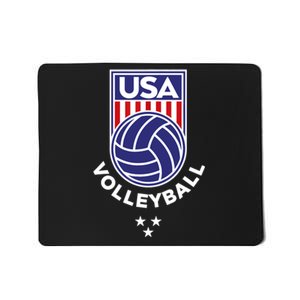 Volleyball USA Support The Team Shirt USA Flag Beach TShirt Mousepad