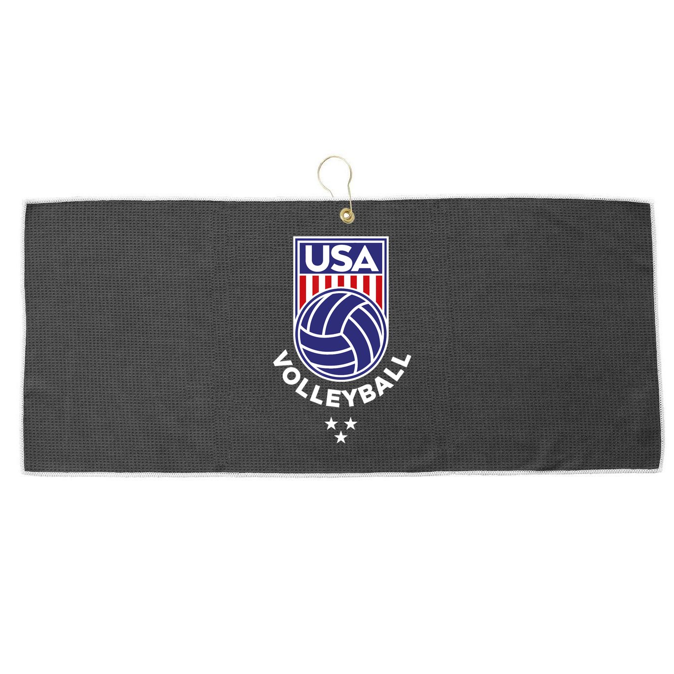Volleyball USA Support The Team Shirt USA Flag Beach TShirt Large Microfiber Waffle Golf Towel
