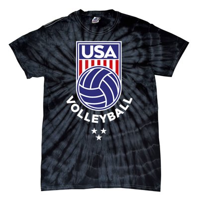 Volleyball USA Support The Team Shirt USA Flag Beach TShirt Tie-Dye T-Shirt