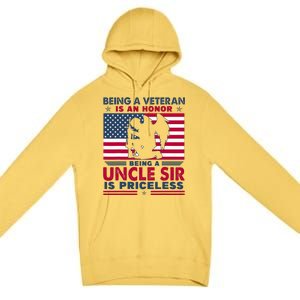 Veteran Uncle Sir Uncle Usa Flag 4th Of July Premium Pullover Hoodie