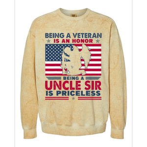 Veteran Uncle Sir Uncle Usa Flag 4th Of July Colorblast Crewneck Sweatshirt