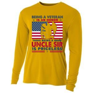 Veteran Uncle Sir Uncle Usa Flag 4th Of July Cooling Performance Long Sleeve Crew