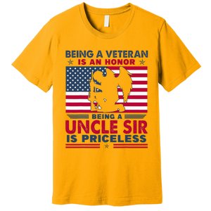 Veteran Uncle Sir Uncle Usa Flag 4th Of July Premium T-Shirt