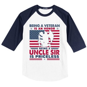 Veteran Uncle Sir Uncle Usa Flag 4th Of July Baseball Sleeve Shirt