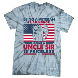 Veteran Uncle Sir Uncle Usa Flag 4th Of July Tie-Dye T-Shirt