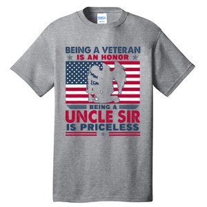 Veteran Uncle Sir Uncle Usa Flag 4th Of July Tall T-Shirt