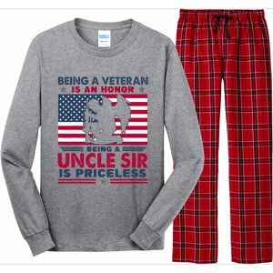 Veteran Uncle Sir Uncle Usa Flag 4th Of July Long Sleeve Pajama Set