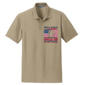 Veteran Uncle Sir Uncle Usa Flag 4th Of July Dry Zone Grid Polo