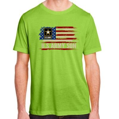 Vintage U S Army Son With American Flag Veteran Gift Adult ChromaSoft Performance T-Shirt