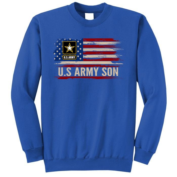 Vintage U S Army Son With American Flag Veteran Gift Sweatshirt