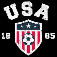 Vintage USA Soccer 1885 American Flag Football Cooling Performance Crew T-Shirt