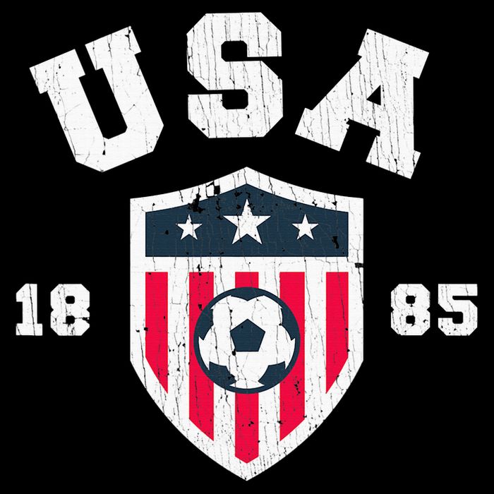 Vintage USA Soccer 1885 American Flag Football Cooling Performance Crew T-Shirt
