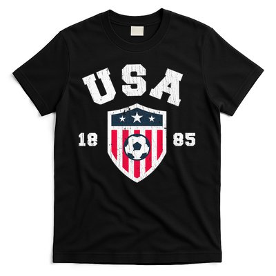 Vintage USA Soccer 1885 American Flag Football T-Shirt