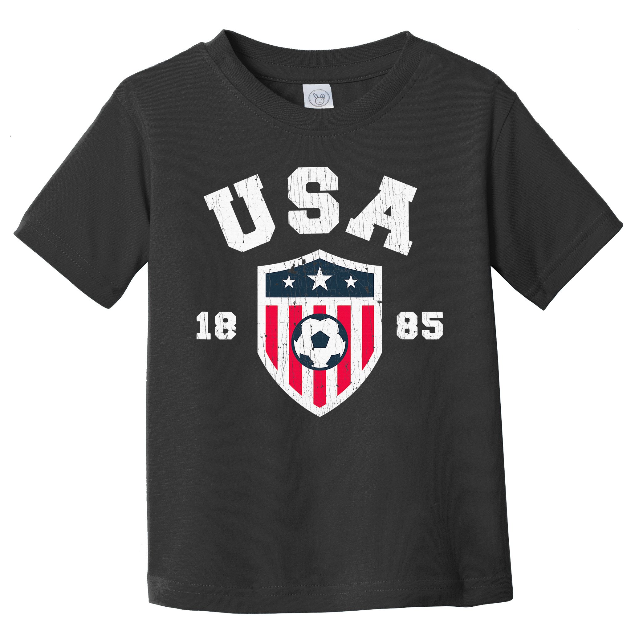 Vintage USA Soccer 1885 American Flag Football Toddler T-Shirt