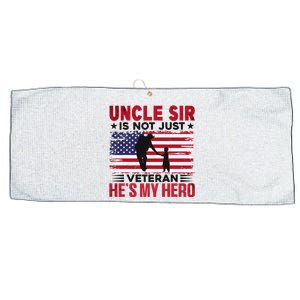 Veteran Uncle Sir Uncle Usa Flag 4th Of July Large Microfiber Waffle Golf Towel