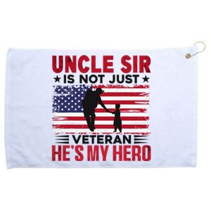 Veteran Uncle Sir Uncle Usa Flag 4th Of July Grommeted Golf Towel