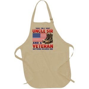 Veteran Uncle Sir Uncle Usa Flag 4th Of July Full-Length Apron With Pockets