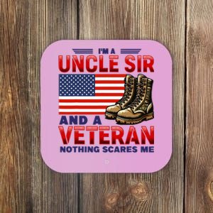 Veteran Uncle Sir Uncle Usa Flag 4th Of July Coaster