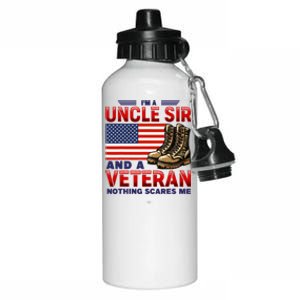 Veteran Uncle Sir Uncle Usa Flag 4th Of July Aluminum Water Bottle