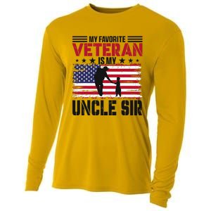 Veteran Uncle Sir Uncle Usa Flag 4th Of July Cooling Performance Long Sleeve Crew