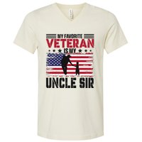 Veteran Uncle Sir Uncle Usa Flag 4th Of July V-Neck T-Shirt