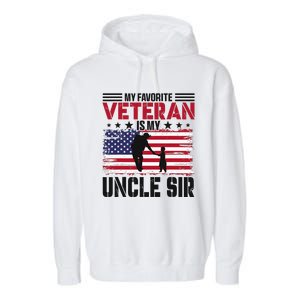 Veteran Uncle Sir Uncle Usa Flag 4th Of July Garment-Dyed Fleece Hoodie